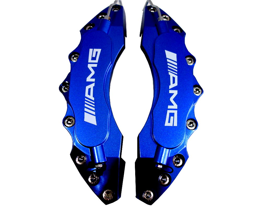 AMG MERCEDES W126 W203 W220 W176 DARK BLUE BIG BRAKE CALIPER COVERS F/R